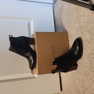 Jcrew rory leather heeled boots black